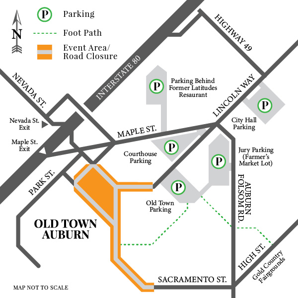 Old Town Auburn Parking Map Old Town Auburn Parking Map