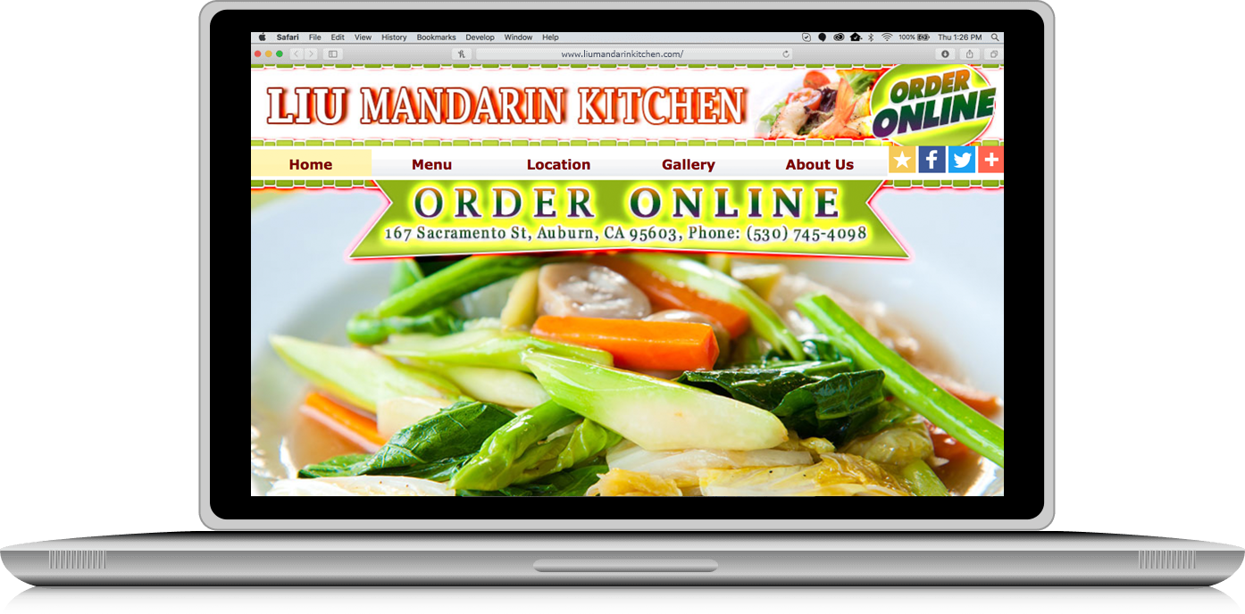 Liu Mandarin Kitchen website
